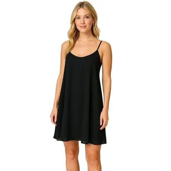 Buddy Love Bonita Miniβ Dress Black Size Large NWT β Flowy Slip Vacation Resort - Picture 1 of 5